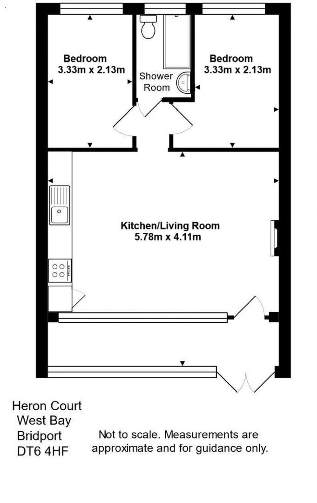 Floorplans For Heron Court, West Bay, Bridport