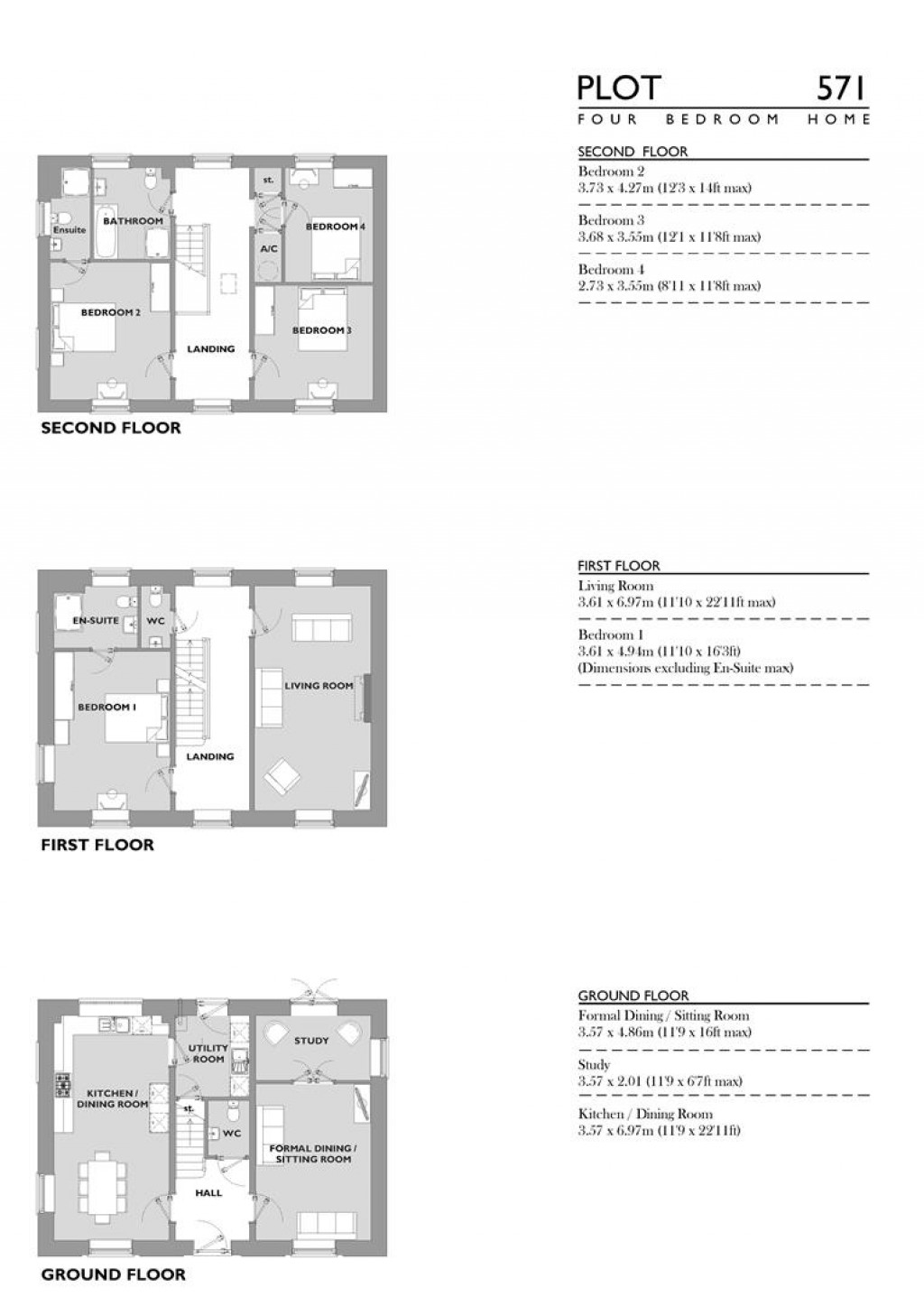 Floorplans For Abbey Place, Poundbury, Dorchester