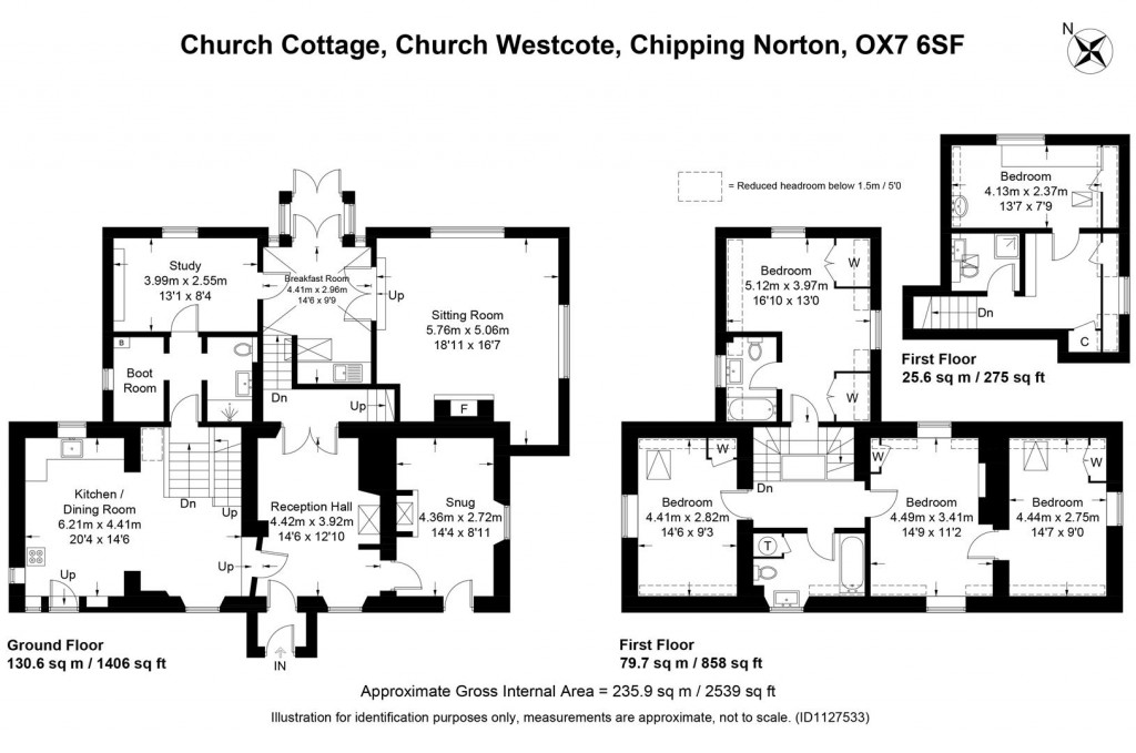 Floorplans For Church Westcote, Oxfordshire