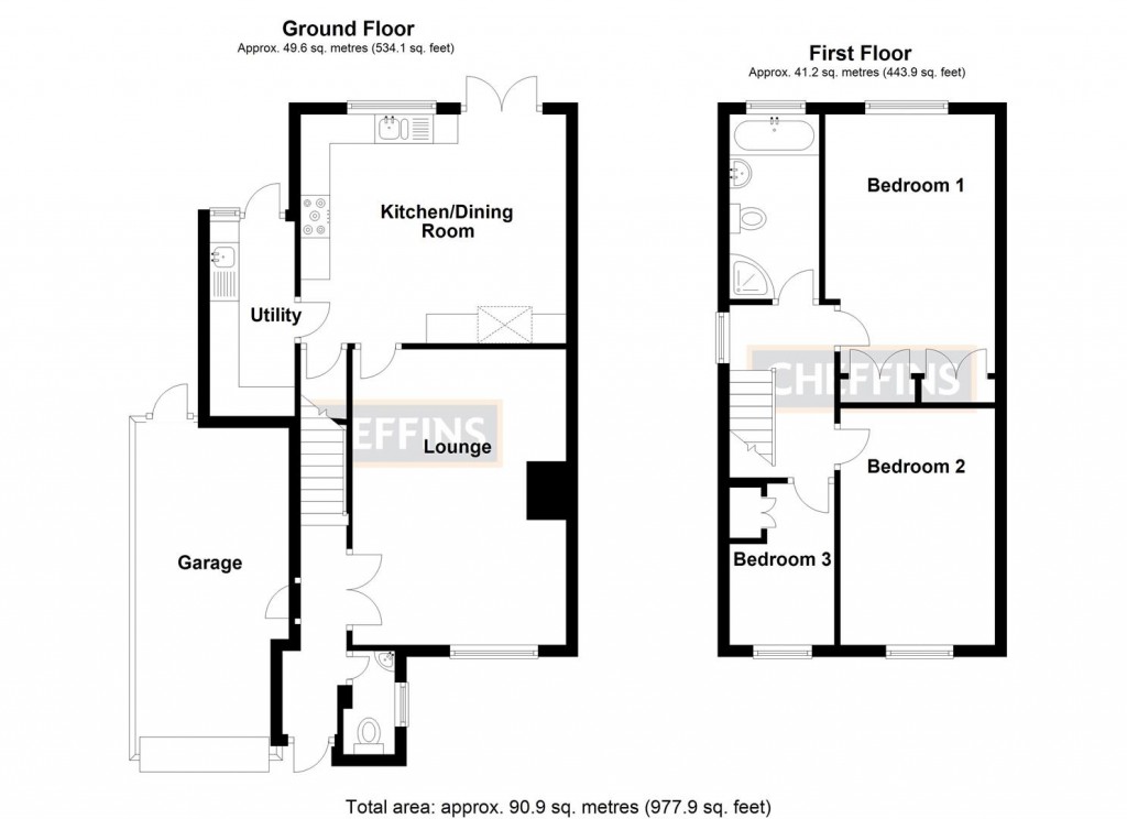 Floorplans For Lawn Lane, Sutton, Ely