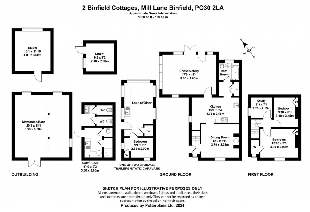 Floorplans For Mill Lane, Binfield, Nr Newport