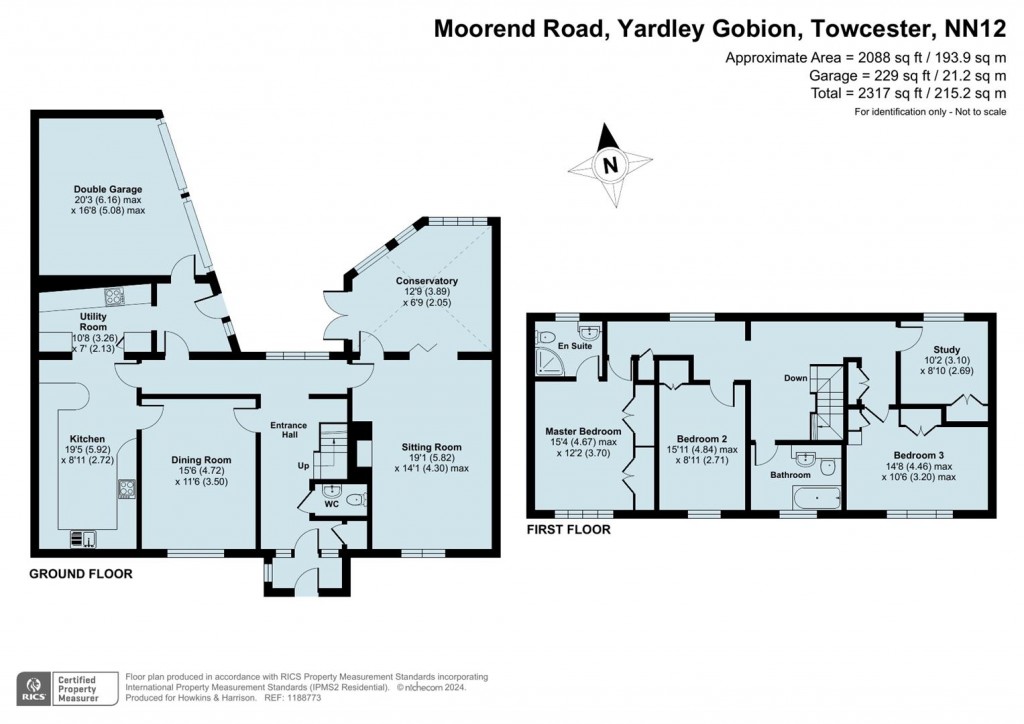 Floorplans For Moorend Road, Yardley Gobion, NN12