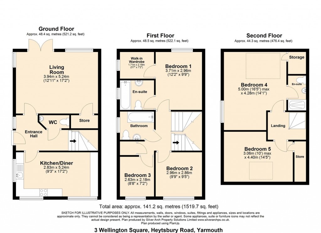 Floorplans For Yarmouth, Isle of Wight