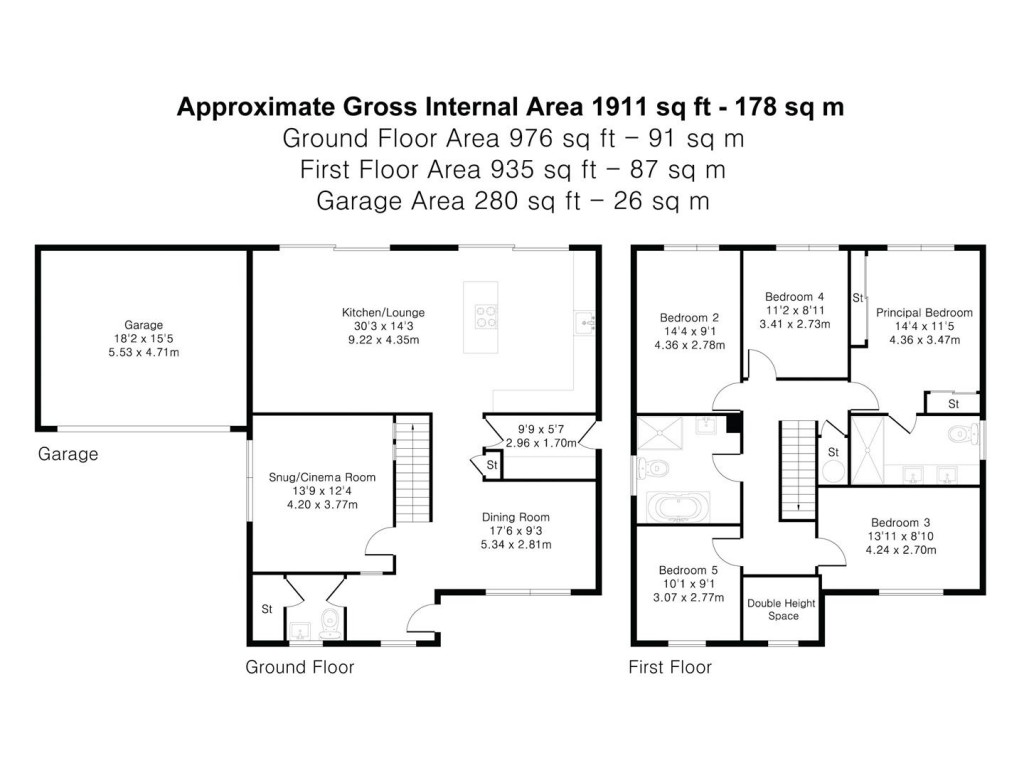 Floorplans For Barway Road, Barway, Ely