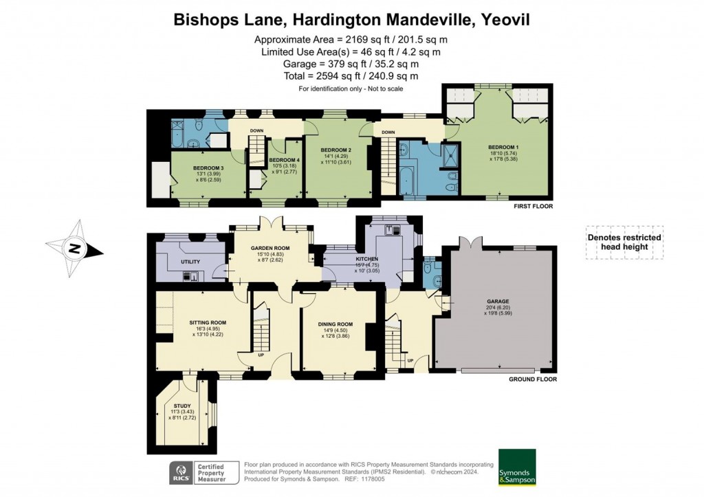 Floorplans For Bishops Lane, Hardington Mandeville, Yeovil