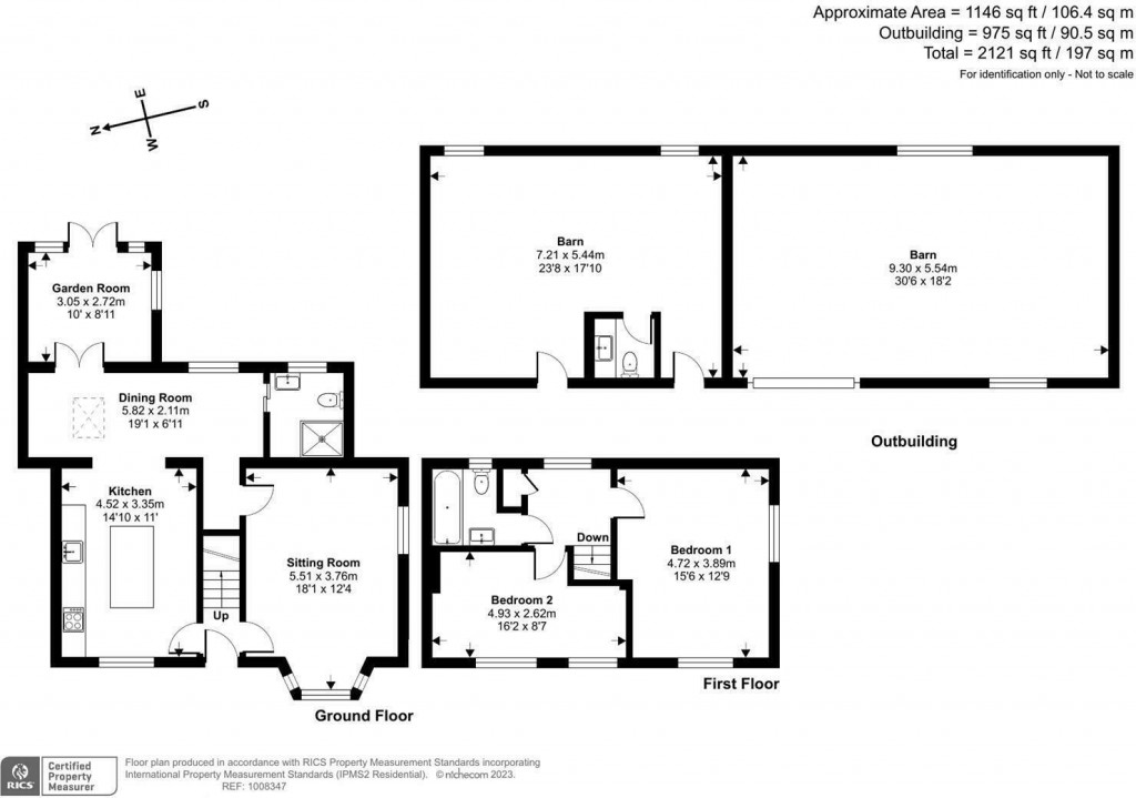 Floorplans For High Street, Burton Bradstock, Bridport