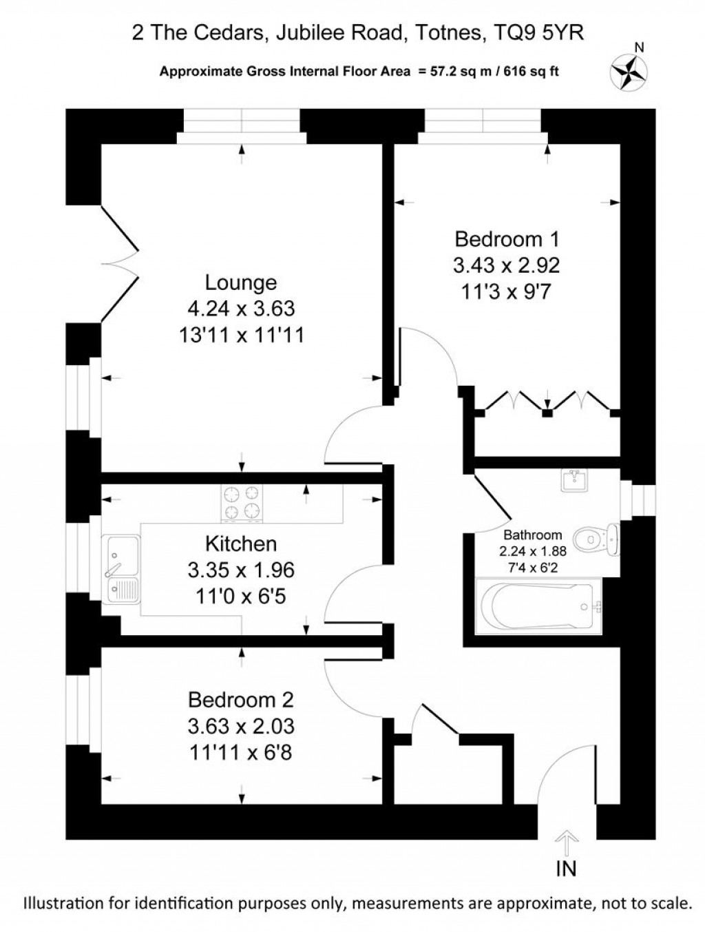 Floorplans For The Cedars, Jubilee Road, Totnes