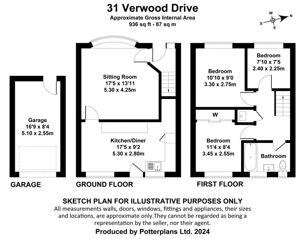 Floorplans For Binstead, Isle of Wight