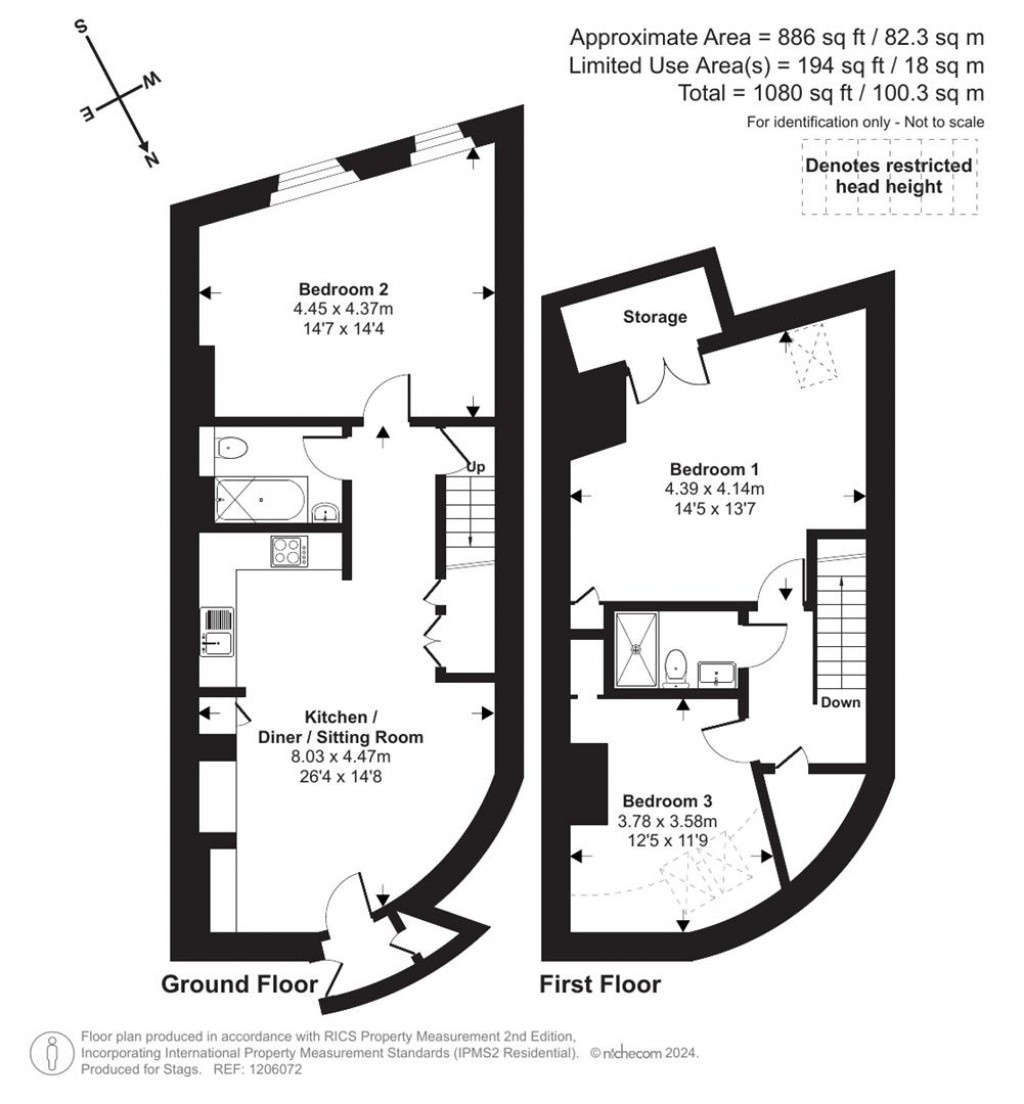 Floorplans For Castle Street, Totnes