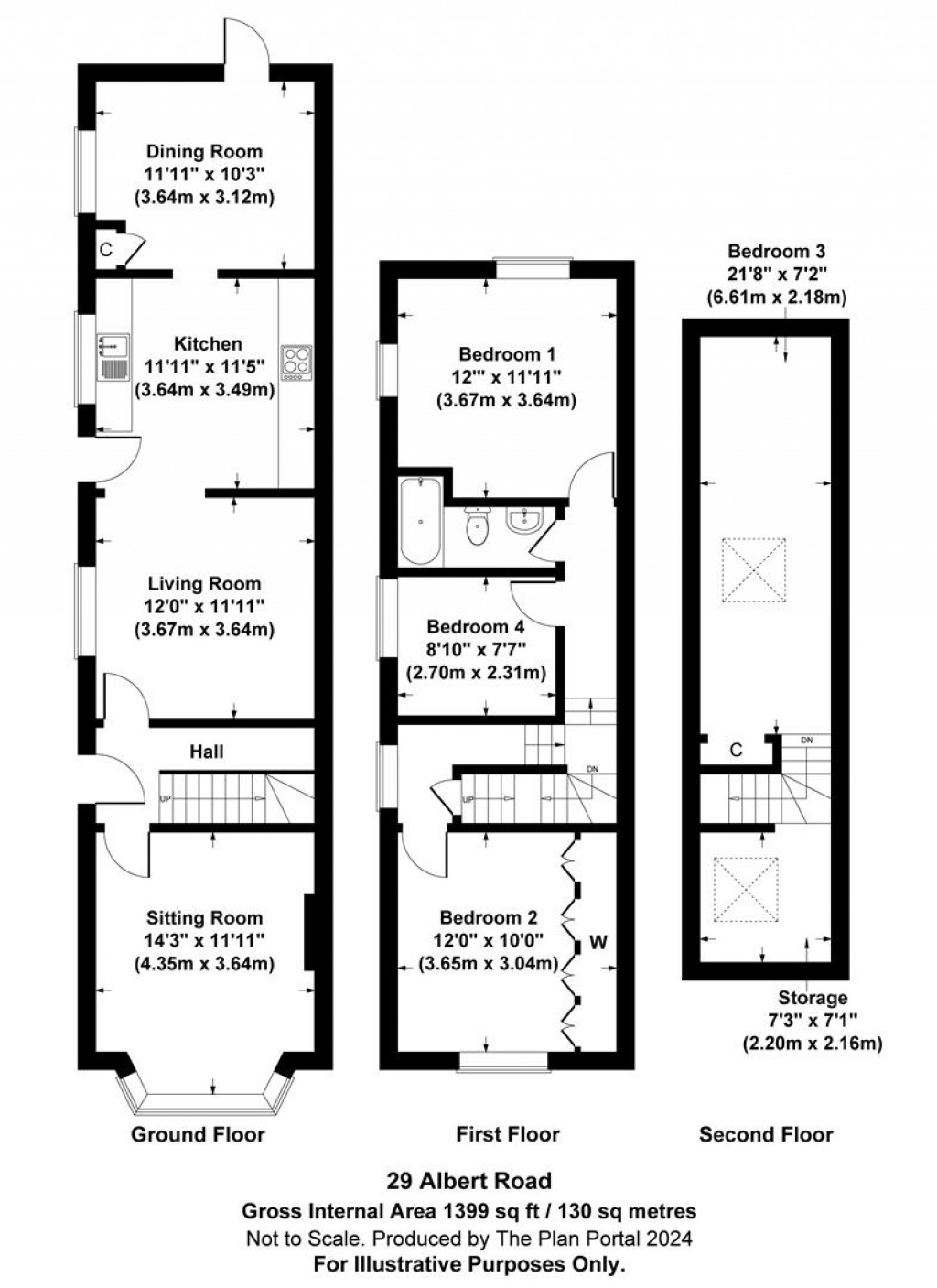 Floorplans For Gurnard, Isle Of Wight