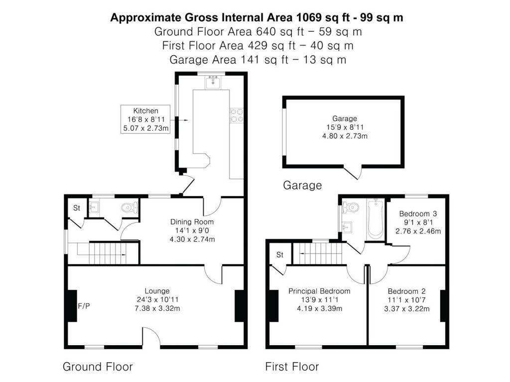 Floorplans For Walden Road, Sewards End, Saffron Walden