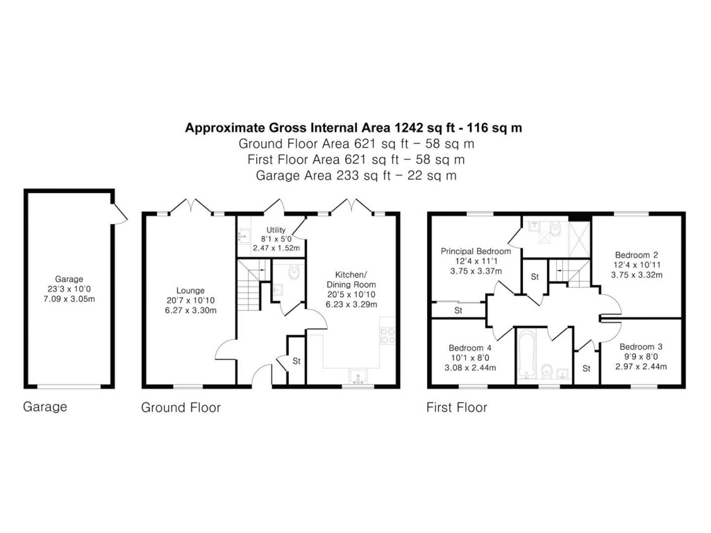 Floorplans For Helions Road, Steeple Bumpstead