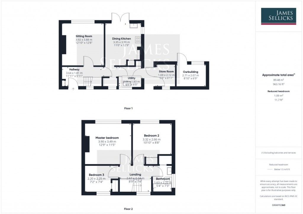 Floorplans For The Rise, Houghton on the Hill, Leicestershire