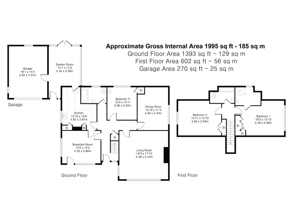 Floorplans For Whiteditch Lane, Newport, Saffron Walden