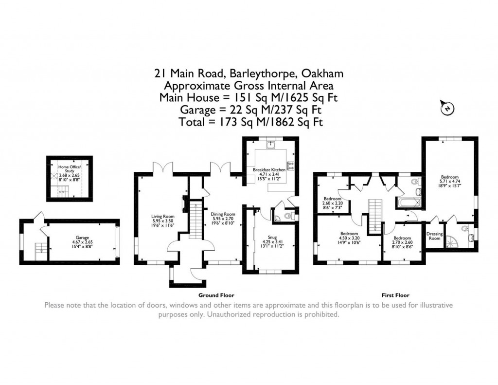 Floorplans For Main Road, Barleythorpe, Rutland