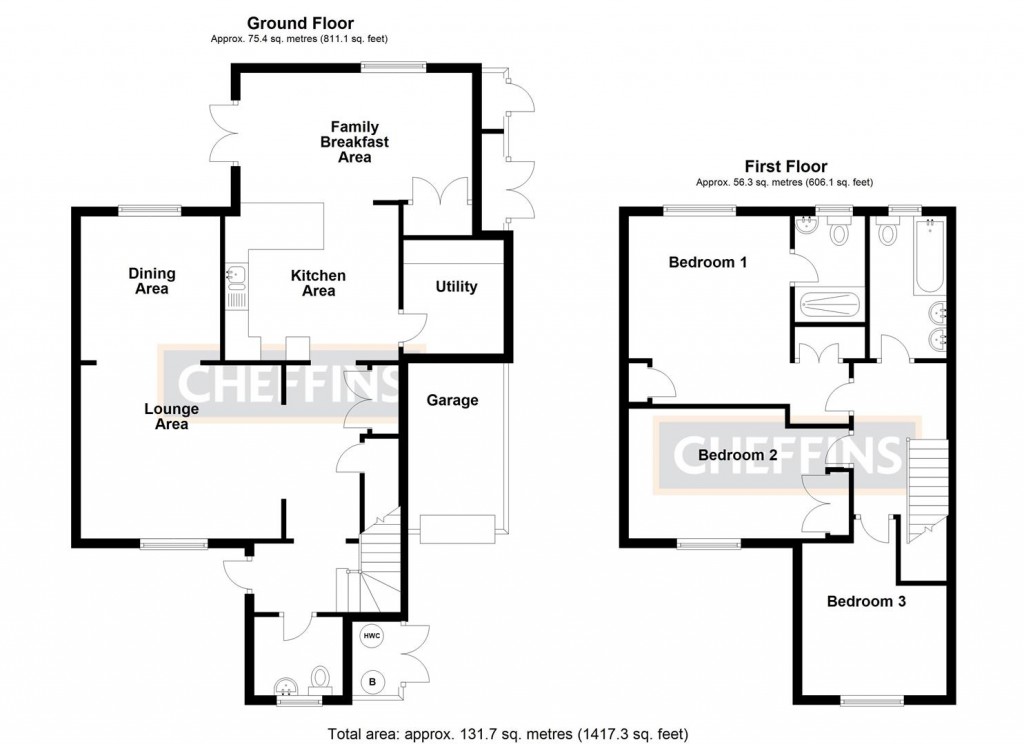 Floorplans For Nigel Road, Ely