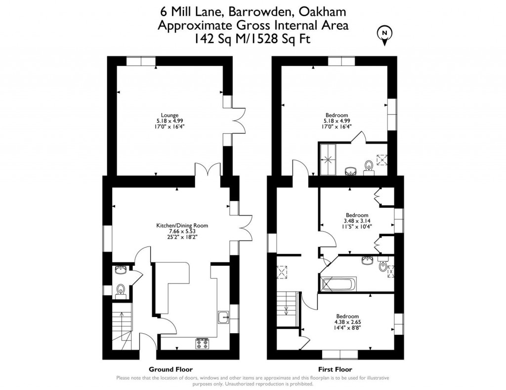 Floorplans For Mill Lane, Barrowden, Rutland