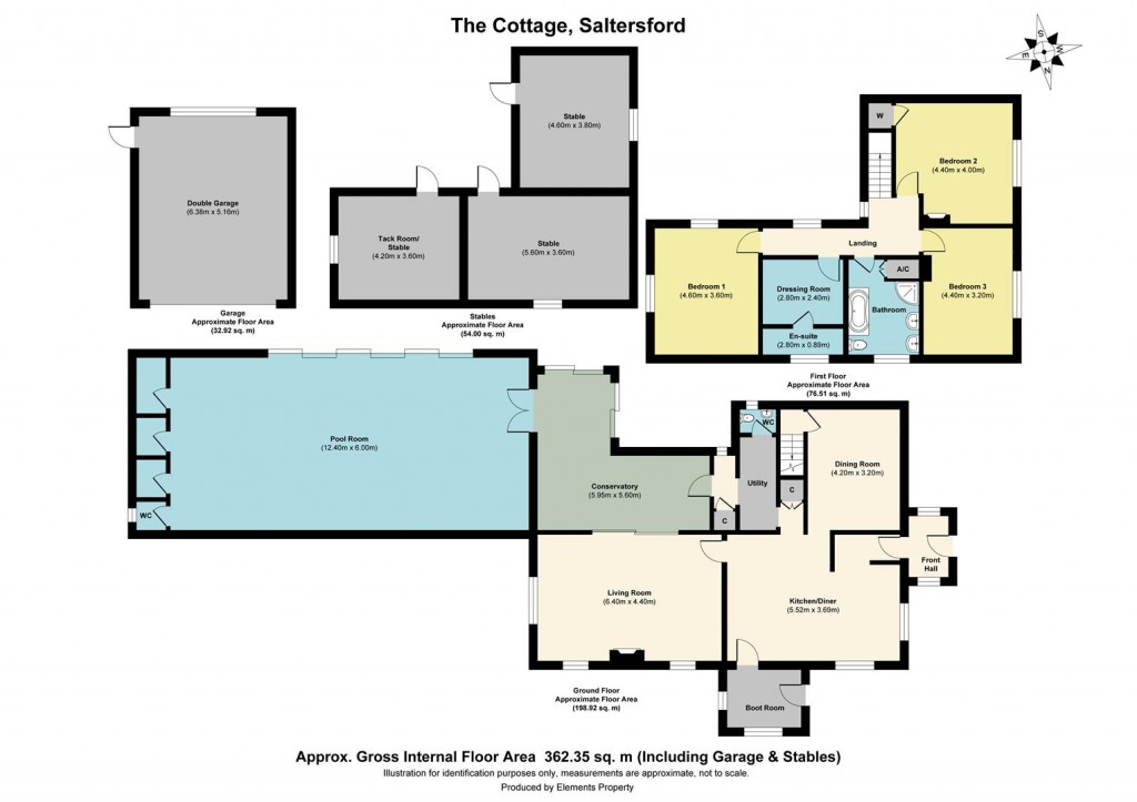 Floorplans For Equestrian Holding, Saltersford, Grantham