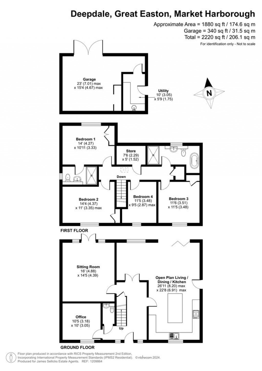 Floorplans For Deepdale, Great Easton, Market Harborough