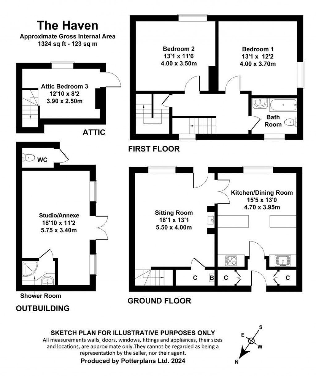 Floorplans For St Lawrence, Isle of Wight