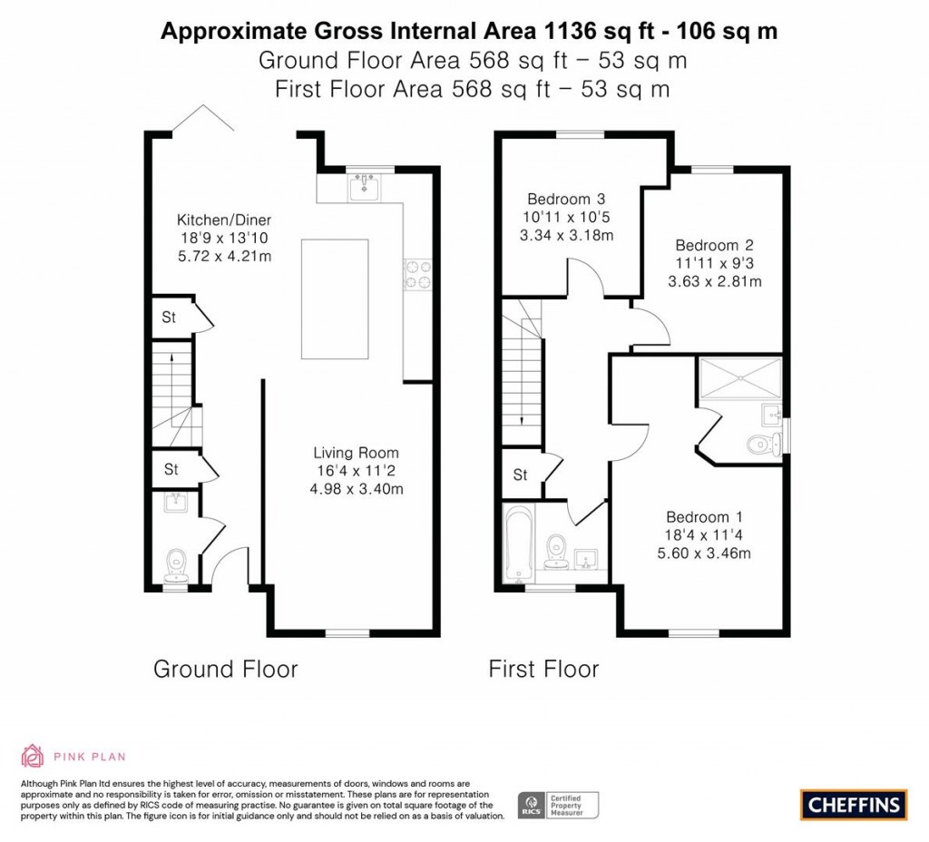 Floorplans For London Road, Six Mile Bottom