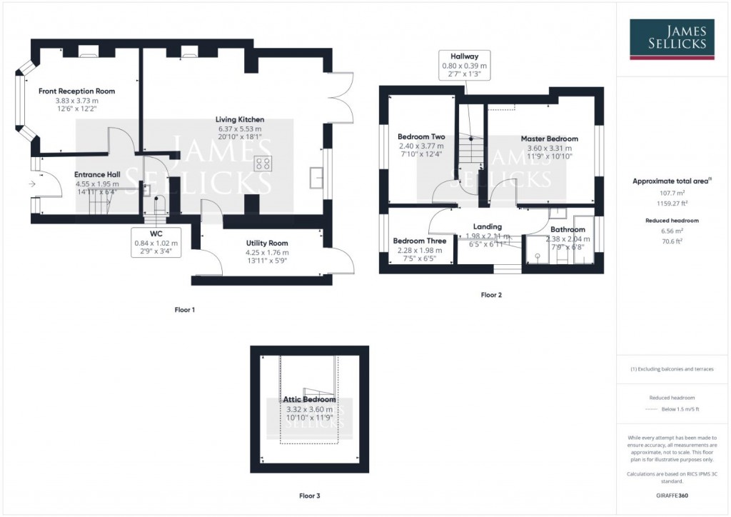 Floorplans For Sandy Rise, Wigston, Leicestershire
