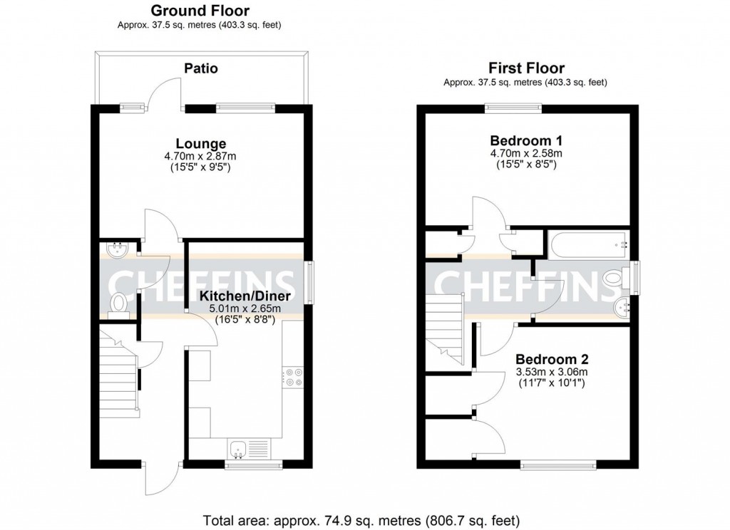 Floorplans For Brewhouse Lane, Soham, Ely