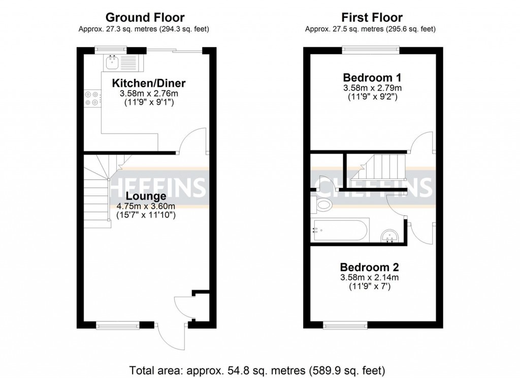 Floorplans For Old Brewery Close, Ely
