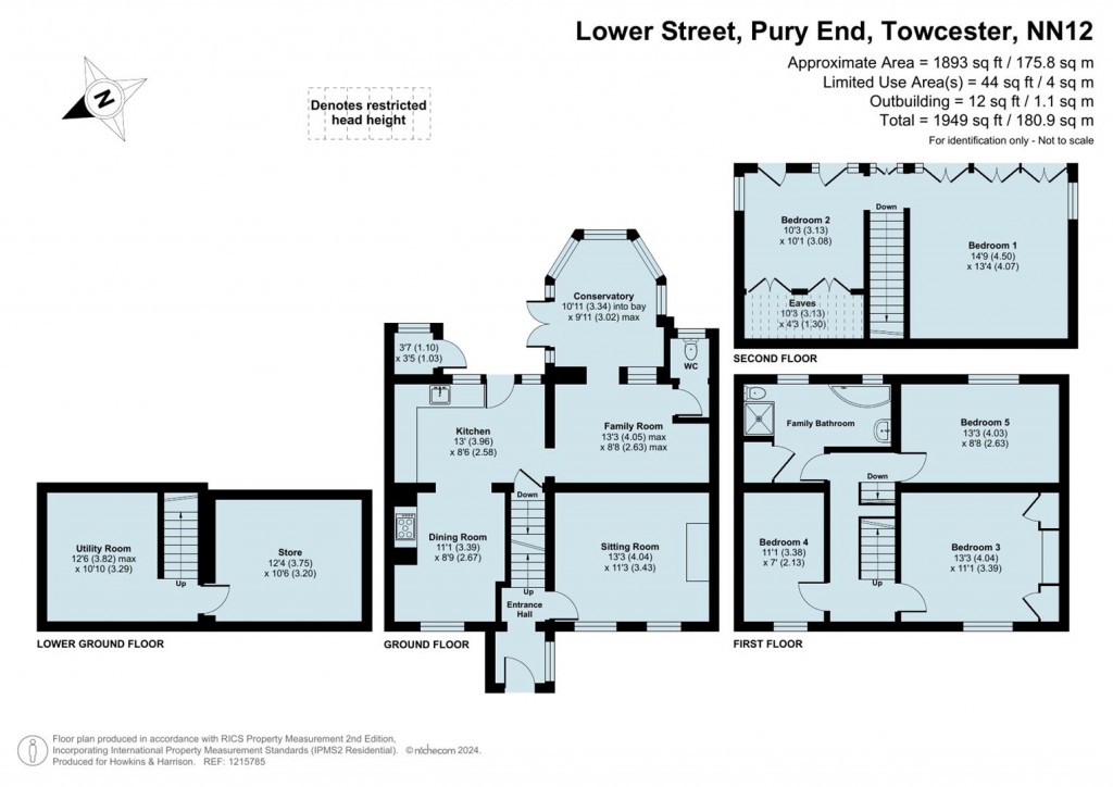 Floorplans For Lower Street, Pury End, NN12