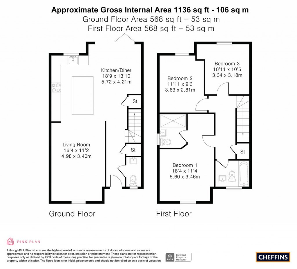 Floorplans For London Road, Six Mile Bottom