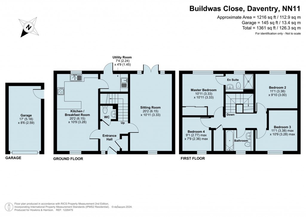 Floorplans For Buildwas Close, Daventry, NN11