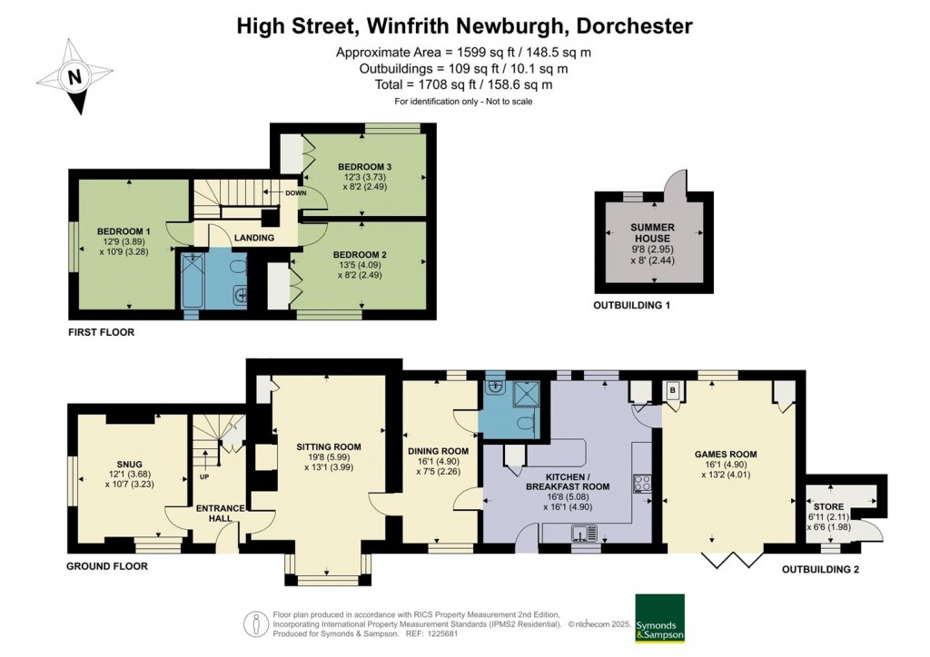 Floorplans For High Street, Winfrith Newburgh, Dorchester