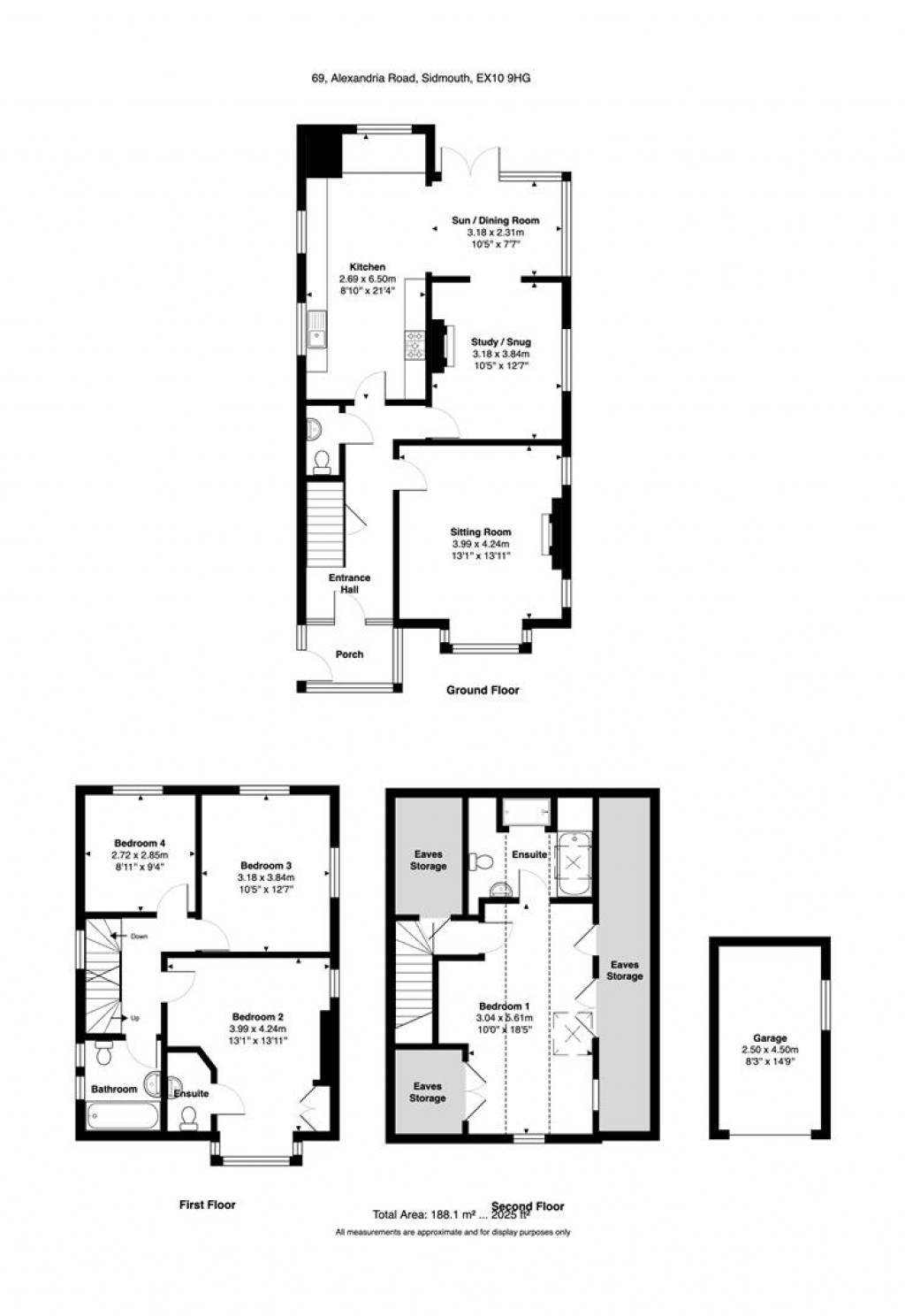 Floorplans For Alexandria Road, Sidmouth