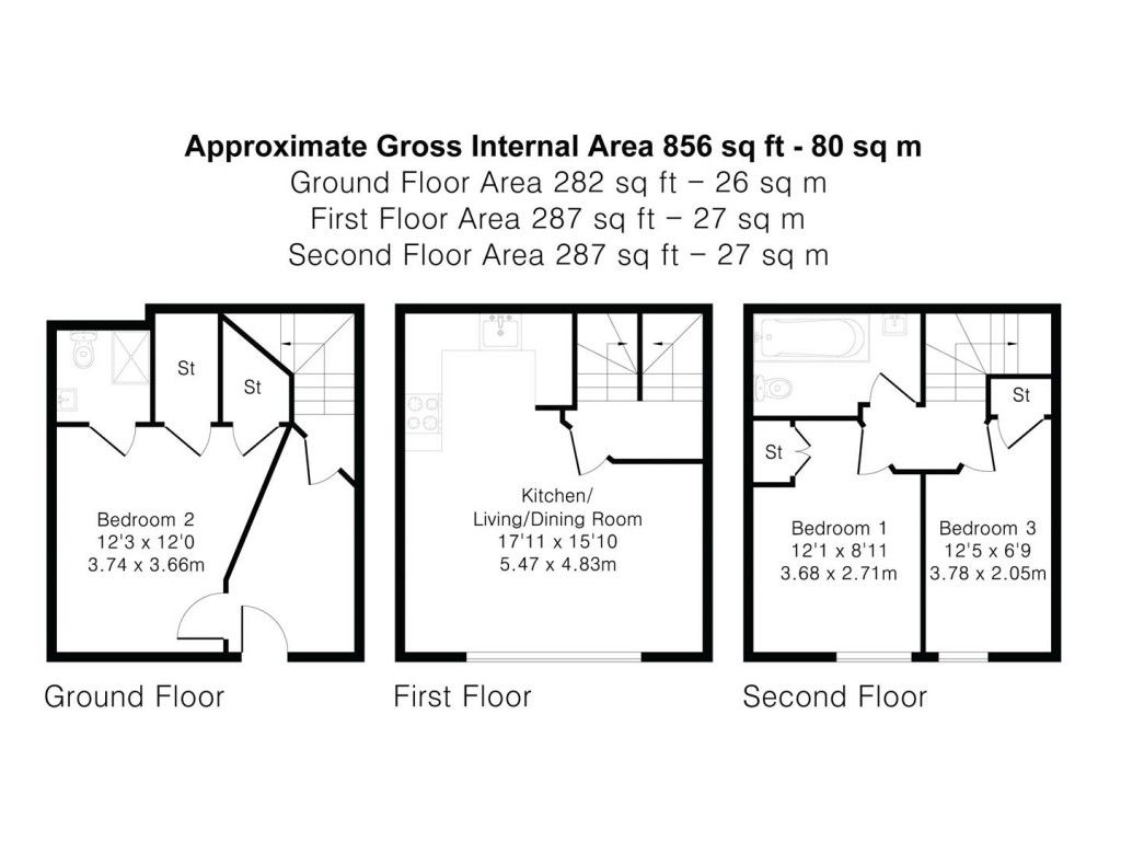 Floorplans For Thaxted Road, Saffron Walden