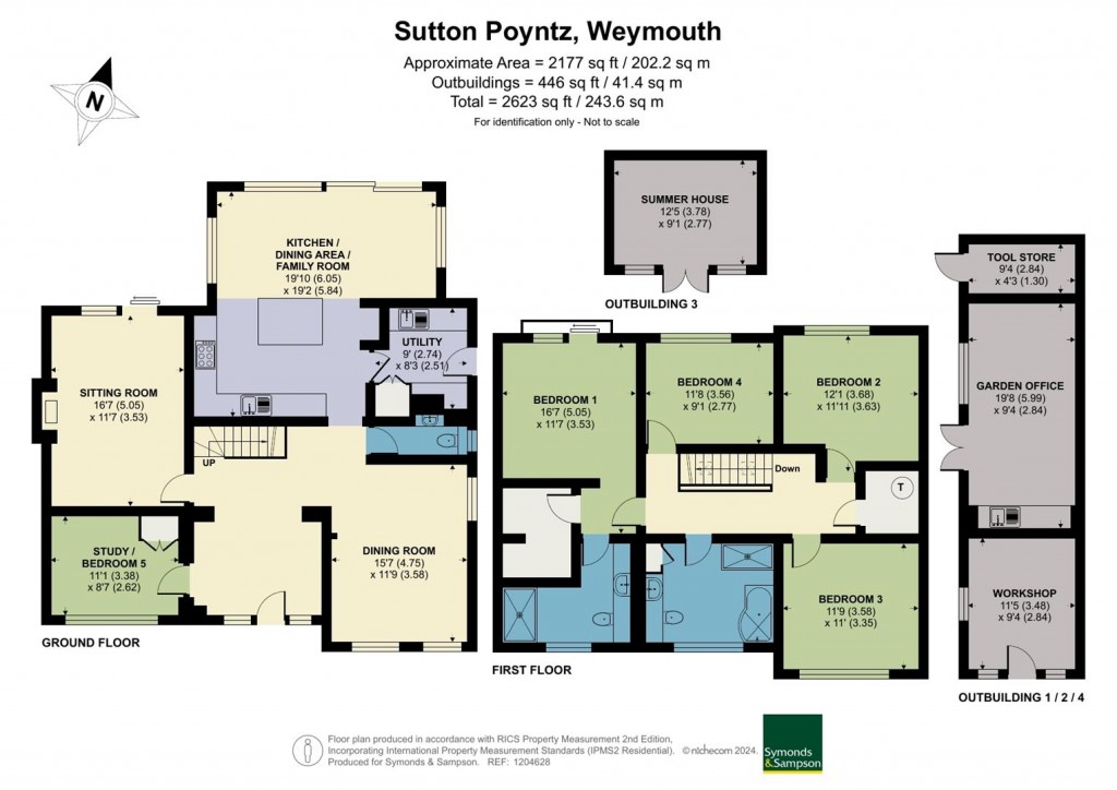 Floorplans For Puddledock Lane, Sutton Poyntz, Weymouth