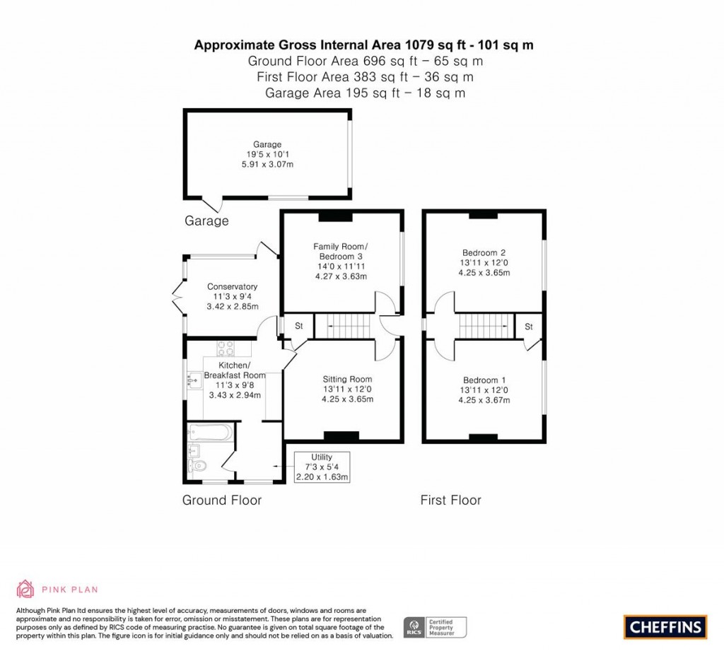 Floorplans For Bell Road, Bottisham, Cambridge