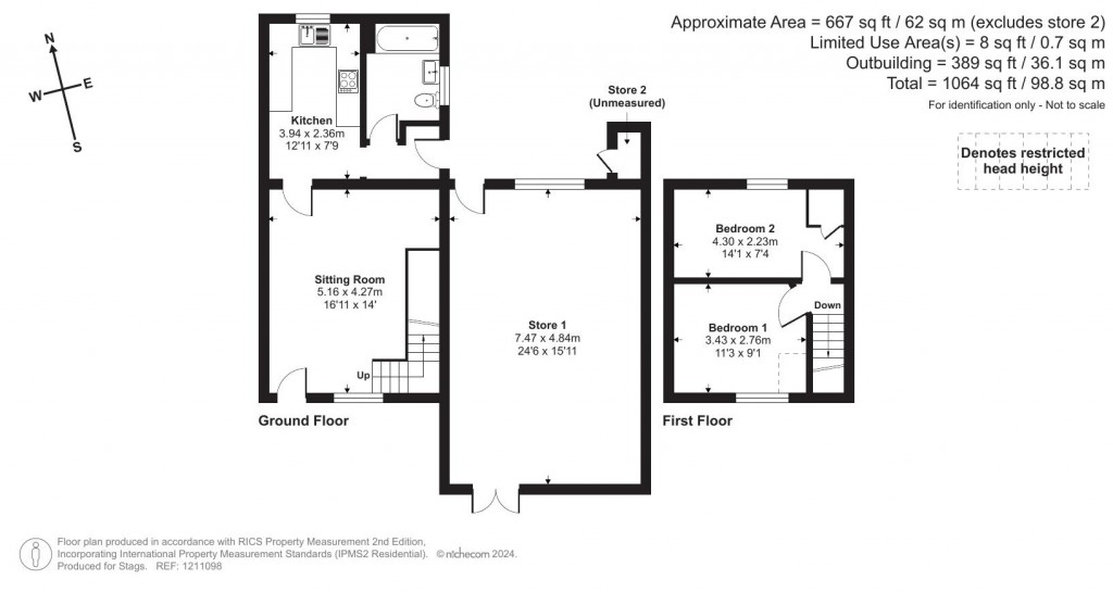 Floorplans For Church Street, Puncknowle, Dorchester