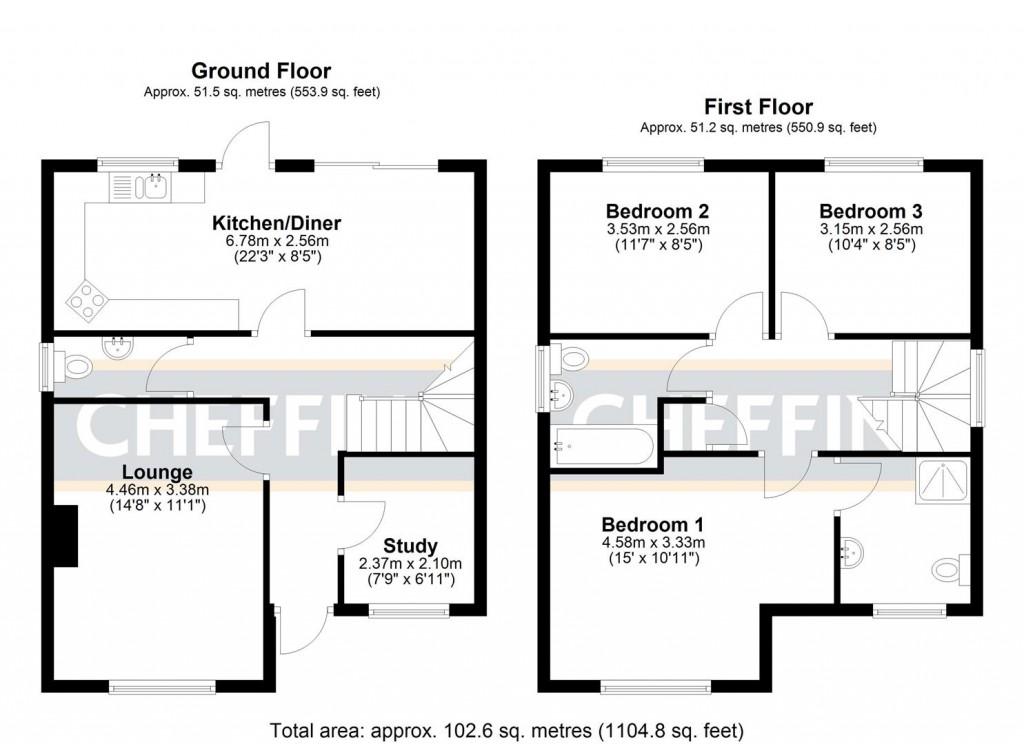 Floorplans For Ward Way, Witchford, Ely