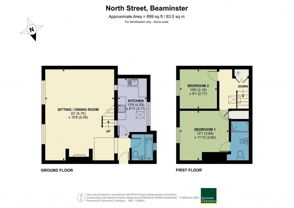 Floorplans For North Street, Beaminster, Dorset