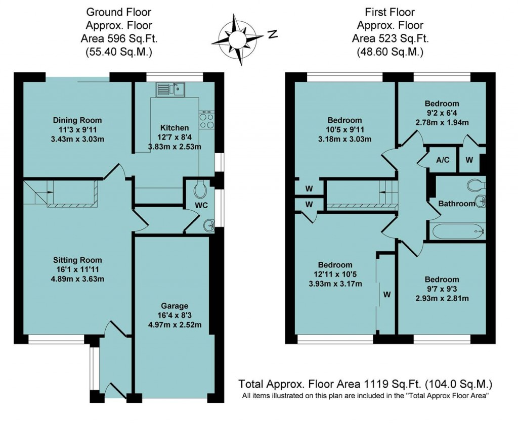 Floorplans For Old Parr Close, Banbury