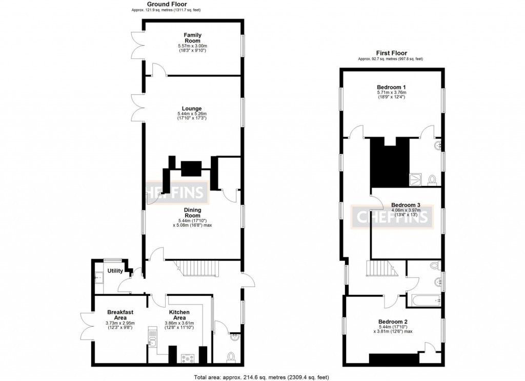 Floorplans For Chapel Street, Stretham