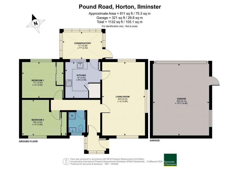 Floorplans For Pound Road, Horton, Ilminster