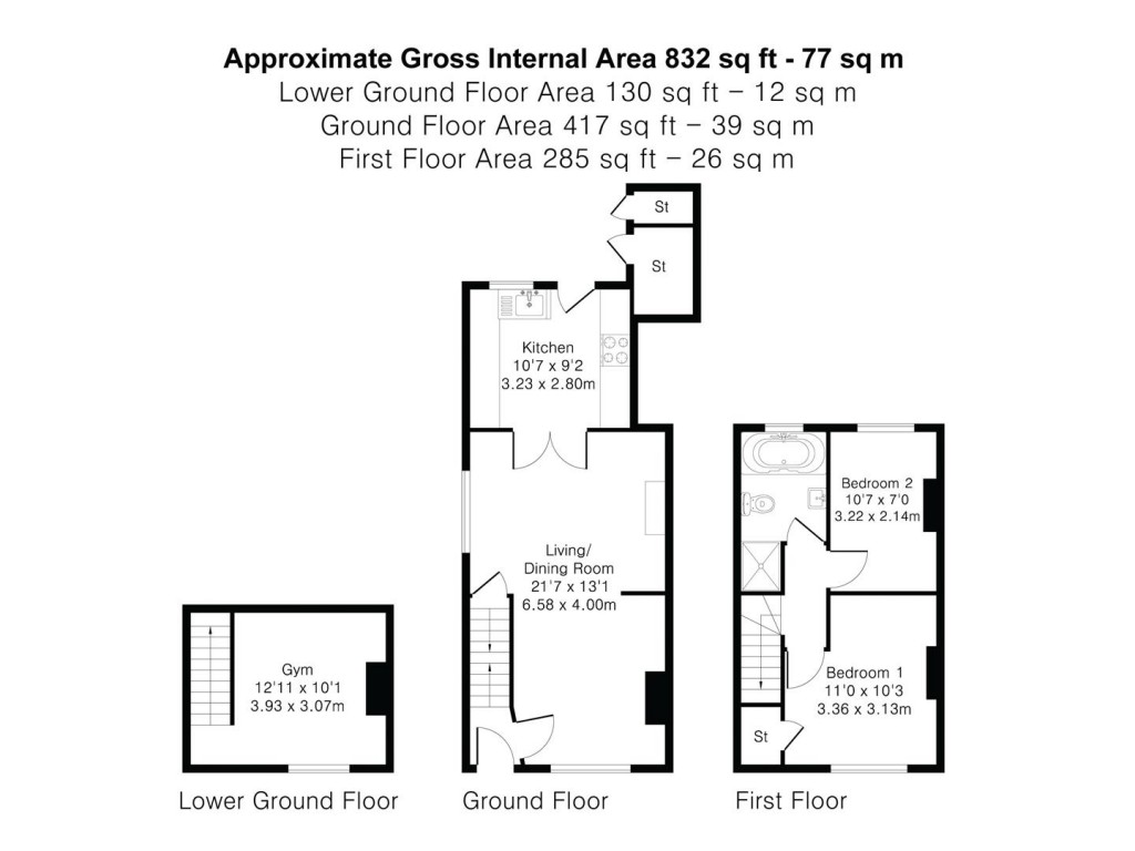 Floorplans For Artisans Dwellings, Saffron Walden