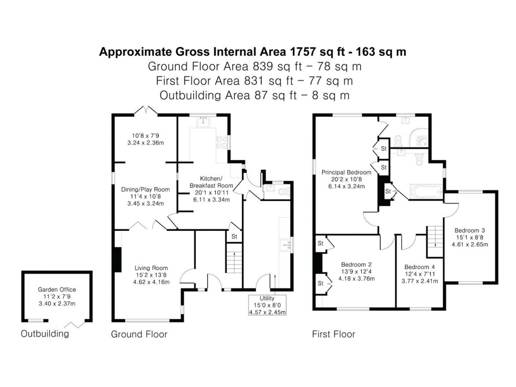 Floorplans For Beeches Close, Saffron Walden