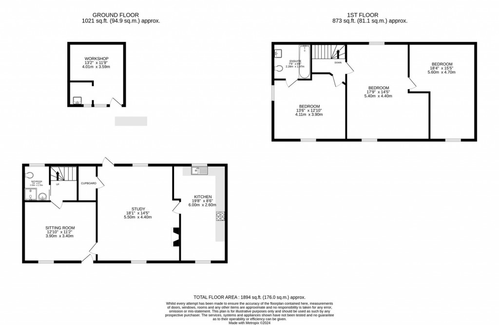Floorplans For Furleigh Cottage, Great Easton, Market Harborough