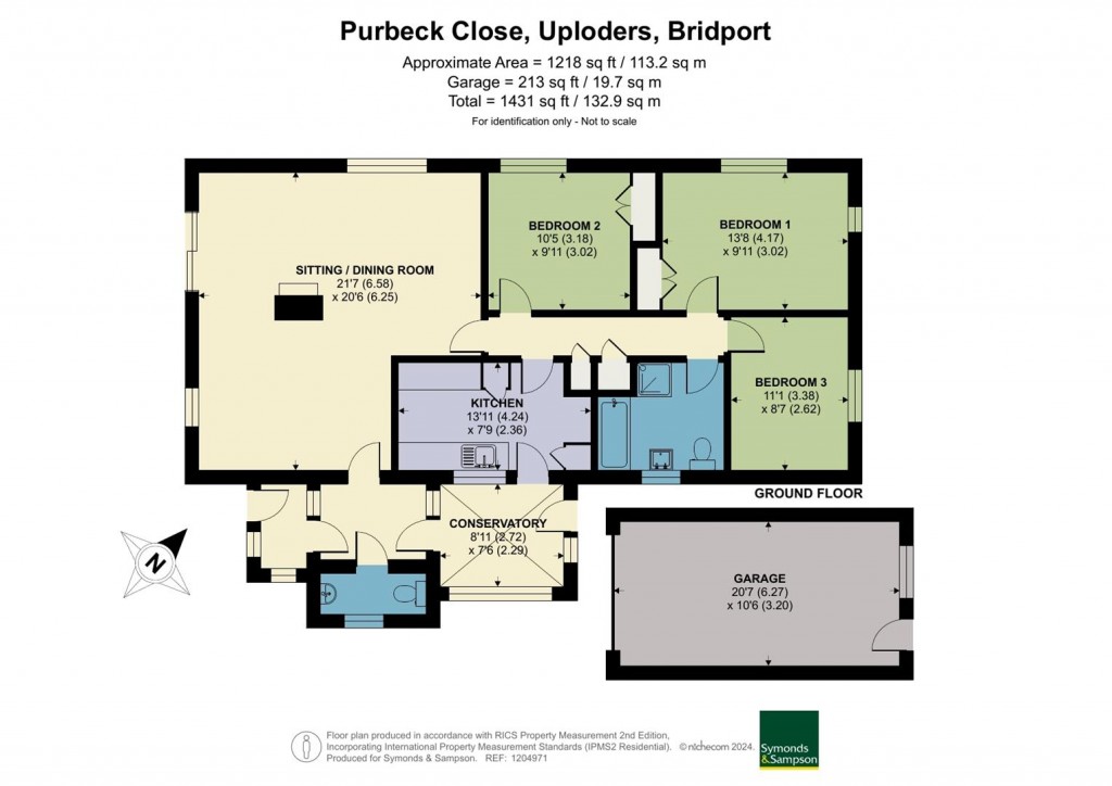 Floorplans For Purbeck Close, Uploders, Bridport