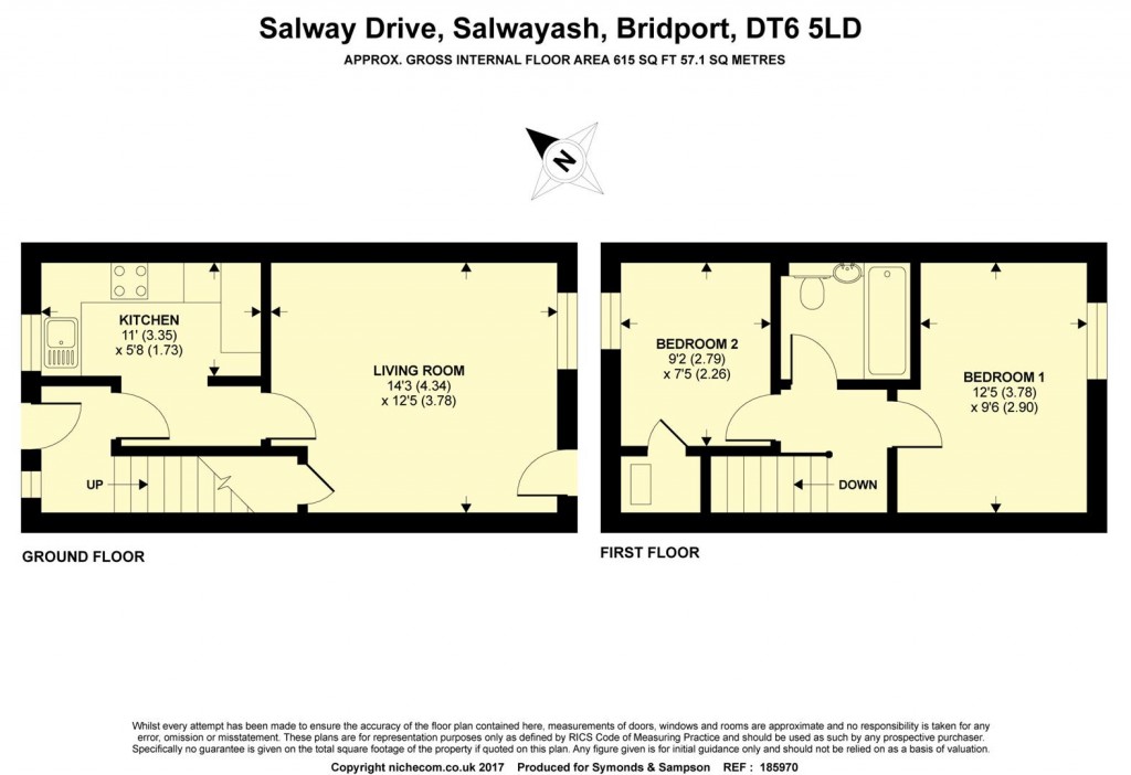 Floorplans For Salway Drive, Salwayash, Bridport