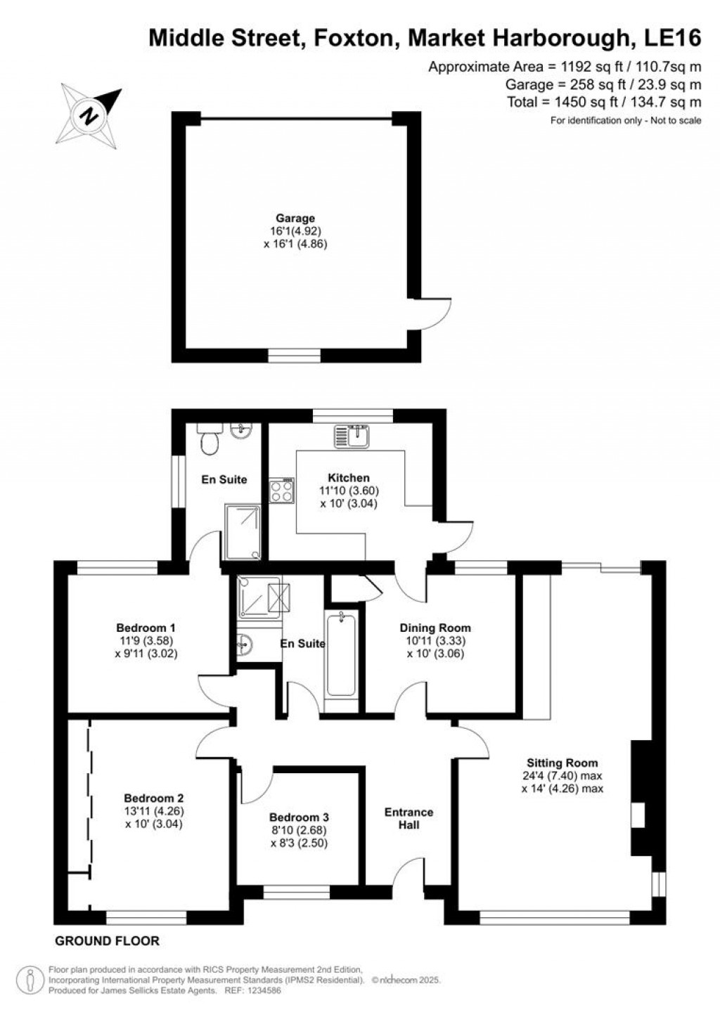 Floorplans For Middle Street, Foxton, Market Harborough