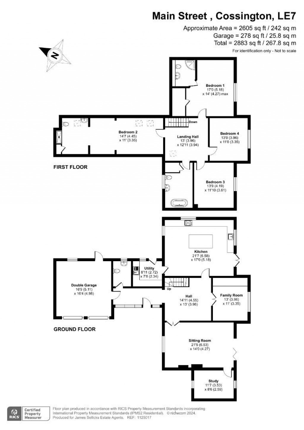 Floorplans For Main Street, Cossington, Leicestershire