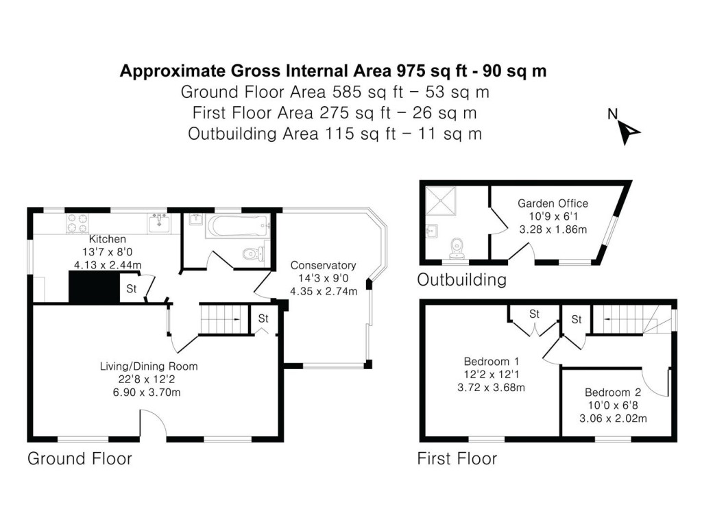Floorplans For Symonds Lane, Linton, Cambridge